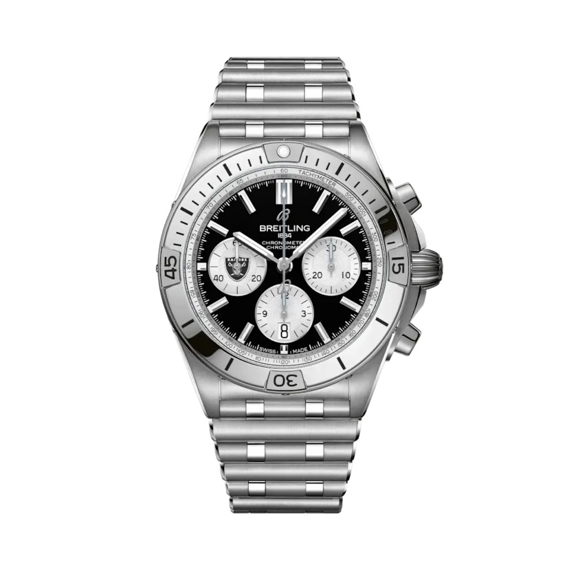 Breitling AB01342B1B1A1 : Chronomat B01 42 NFL Las Vegas Raiders / Rouleaux