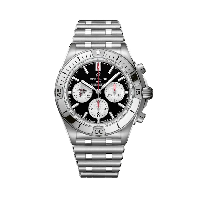 Breitling AB01342B1B3A1 : Chronomat B01 42 NFL Atlanta Falcons / Rouleaux