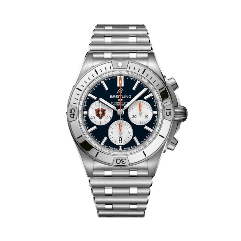 Breitling AB01342B1C5A1 : Chronomat B01 42 NFL Chicago Bears / Rouleaux