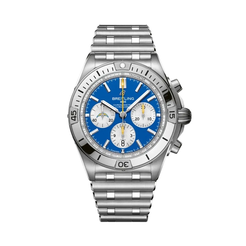 Breitling AB01342B1C8A1 : Chronomat B01 42 NFL Los Angeles Chargers / Rouleaux