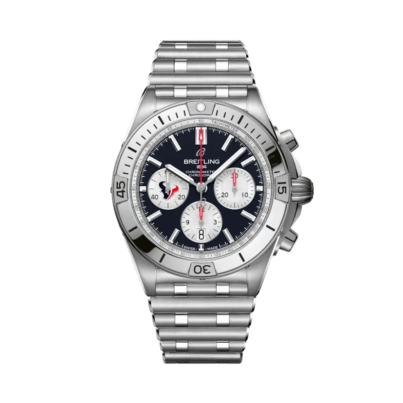 Breitling AB01342B1CBA1 : Chronomat B01 42 NFL Houston Texans / Rouleaux