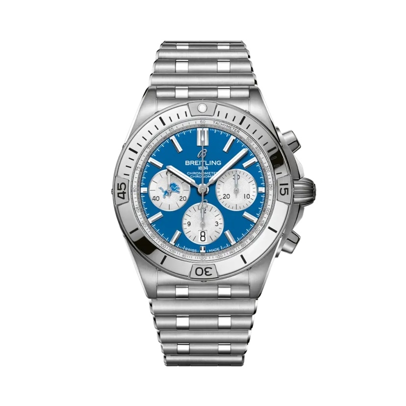 Breitling AB01342B1CCA1 : Chronomat B01 42 NFL Detroit Lions / Rouleaux