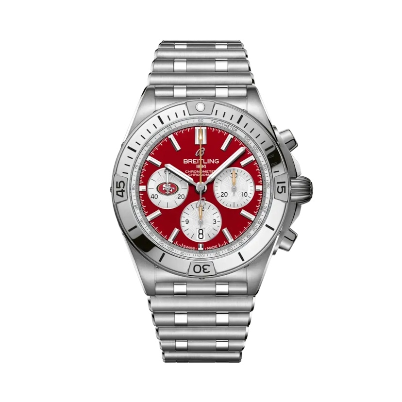 Breitling AB01342B1K1A1 : Chronomat B01 42 NFL San Francisco 49ers / Rouleaux