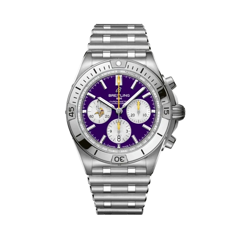 Breitling AB01342B1K4A1 : Chronomat B01 42 NFL Minnesota Vikings / Rouleaux