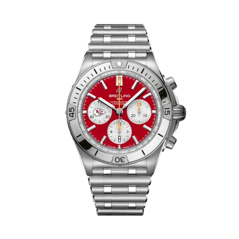 Breitling AB01342B1K5A1 : Chronomat B01 42 NFL Kansas City Chiefs / Rouleaux
