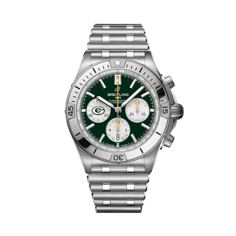 Breitling AB01342B1L1A1 : Chronomat B01 42 NFL Green Bay Packers / Rouleaux