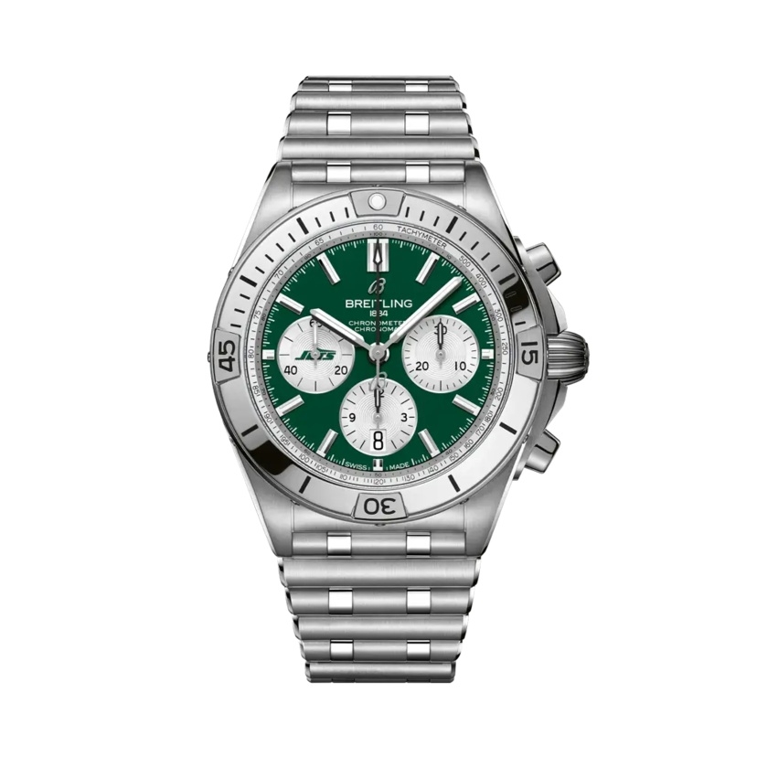 Breitling AB01342B1L5A1 : Chronomat B01 42 NFL New York Jets / Rouleaux