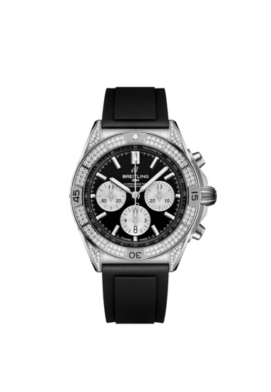 Breitling AB0134721B1S1 : Chronomat B01 42 Stainless Steel - Diamond / Black / Rubber