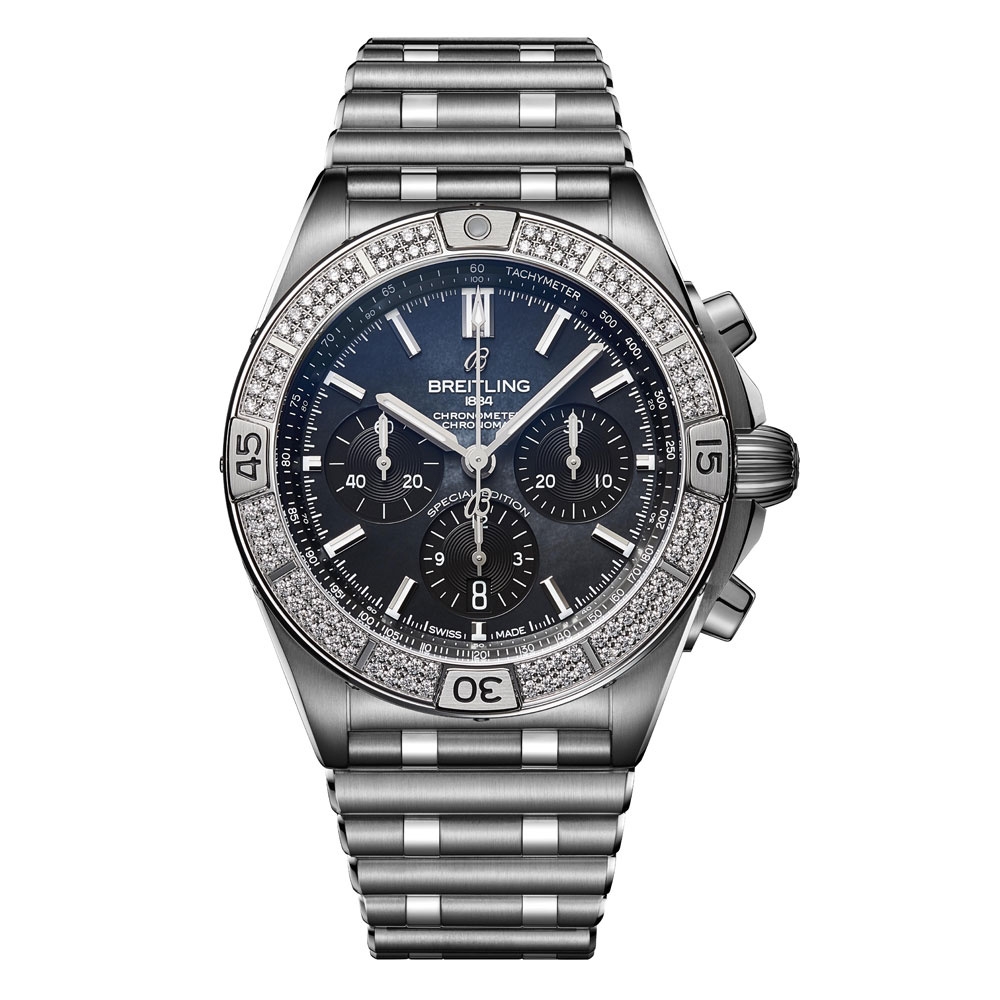 Breitling AB01349A1B1A1 : Chronomat B01 42 Stainless Steel / Diamondworks / Black MOP / Japan