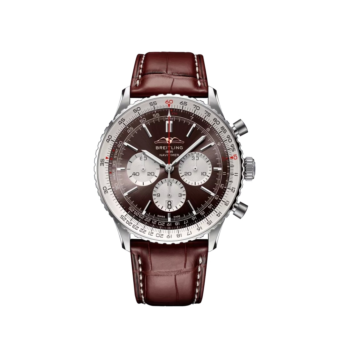 Breitling AB01372A1Q1P1 : Navitimer B01 Chronograph 46 Stainless Steel / Bronze / Switzerland Edition