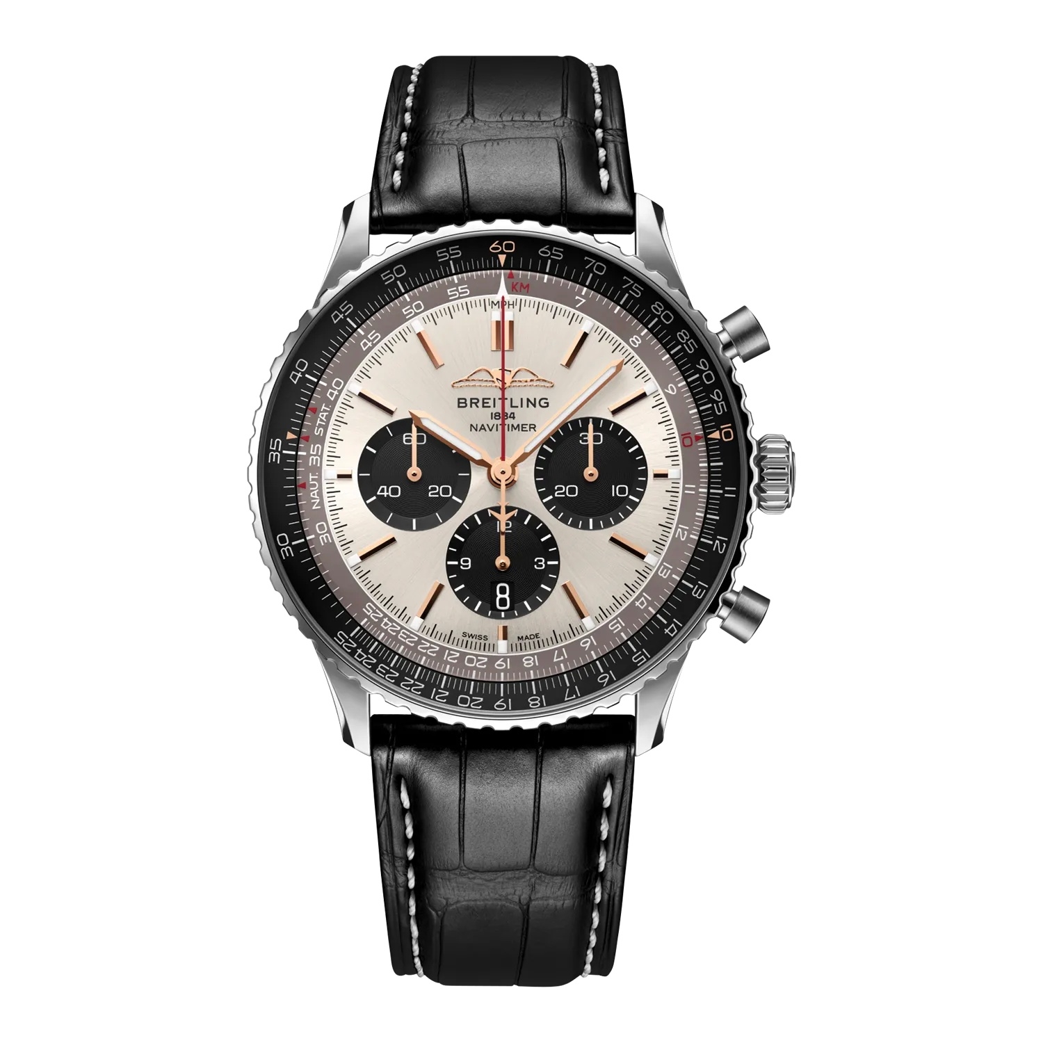 Breitling AB01374A1G1P1 : Navitimer B01 Chronograph 46 Swiss Air / Airbus A350