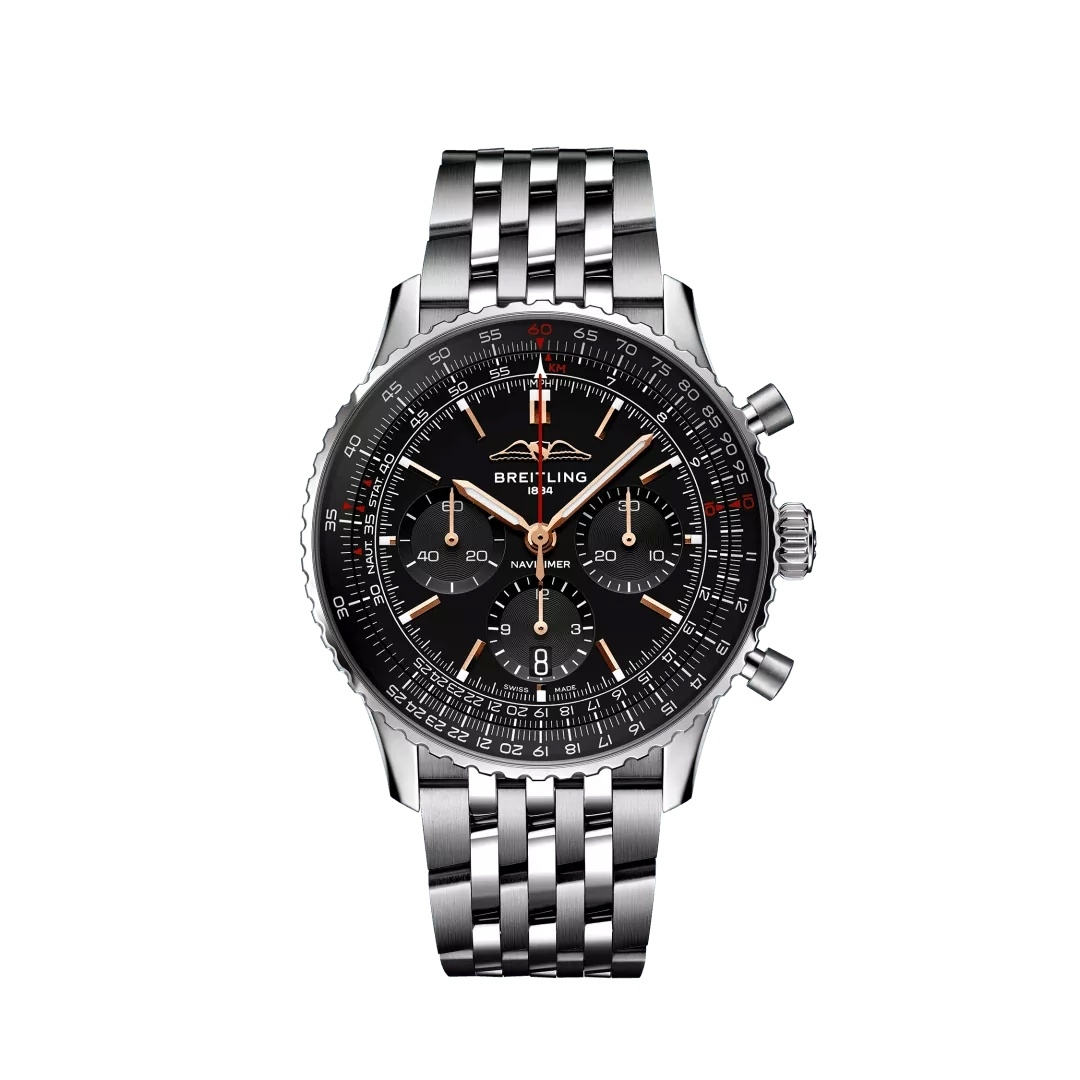 Breitling AB01381C1B1A1 : Navitimer  B01 Chronograph 43 Stainless Steel / Black / Boutique Edition