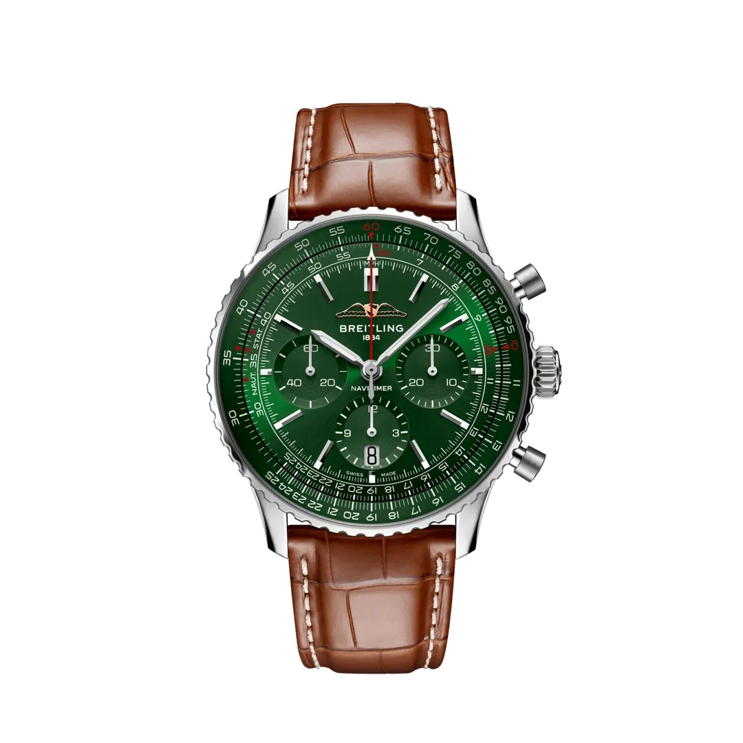 Breitling AB01382B1L1P1 : Navitimer  B01 Chronograph 43 Stainless Steel / Etihad Airways