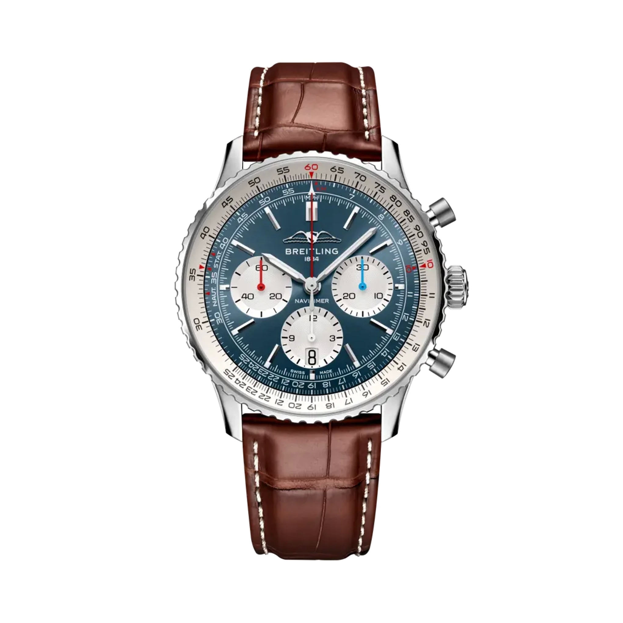 Breitling AB01382D1C1P1 : Navitimer  B01 Chronograph 43 Stainless Steel / Luxembourg