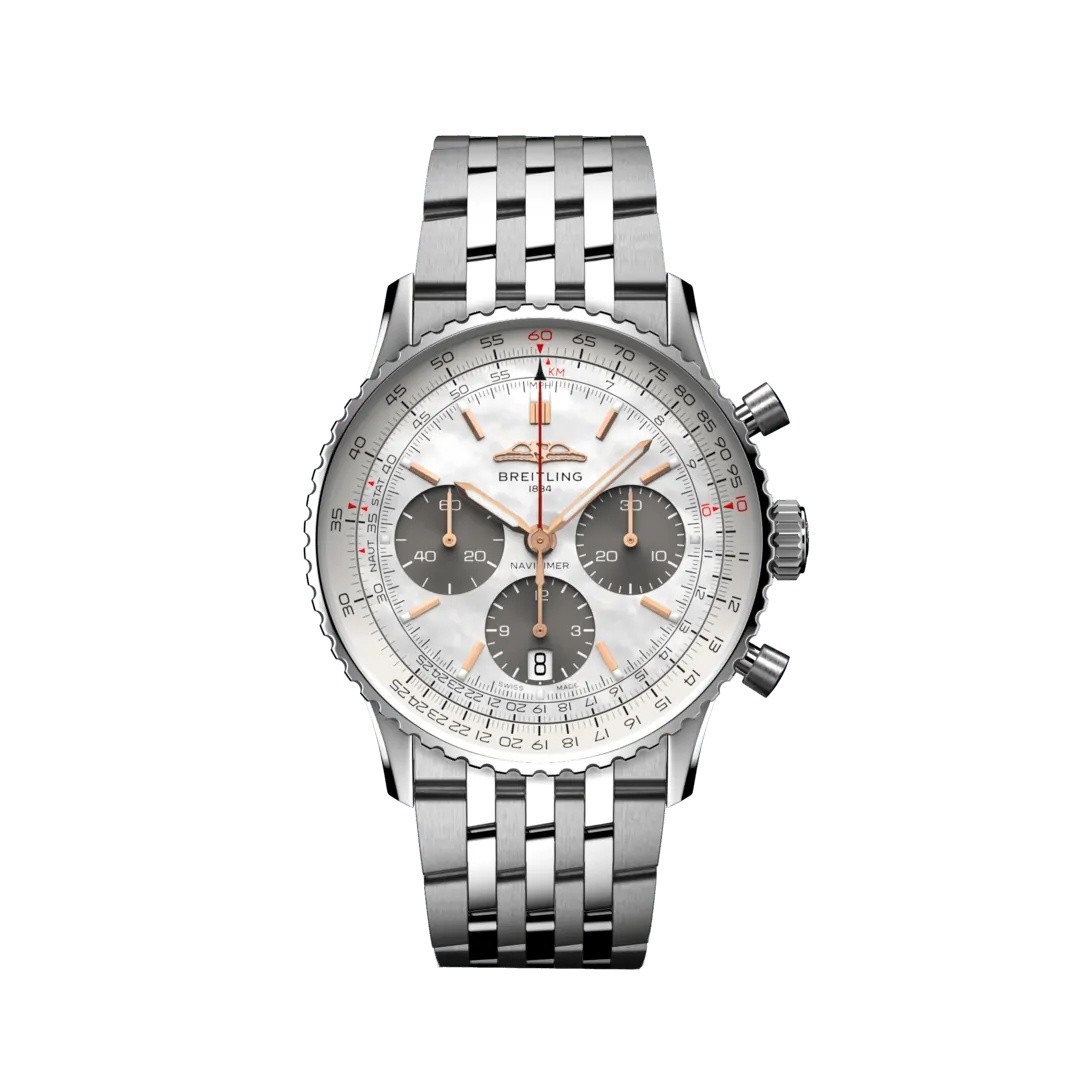 Breitling AB0139211A1A1 : Navitimer B01 Chronograph 41 Stainless Steel / MOP Japan / Bracelet