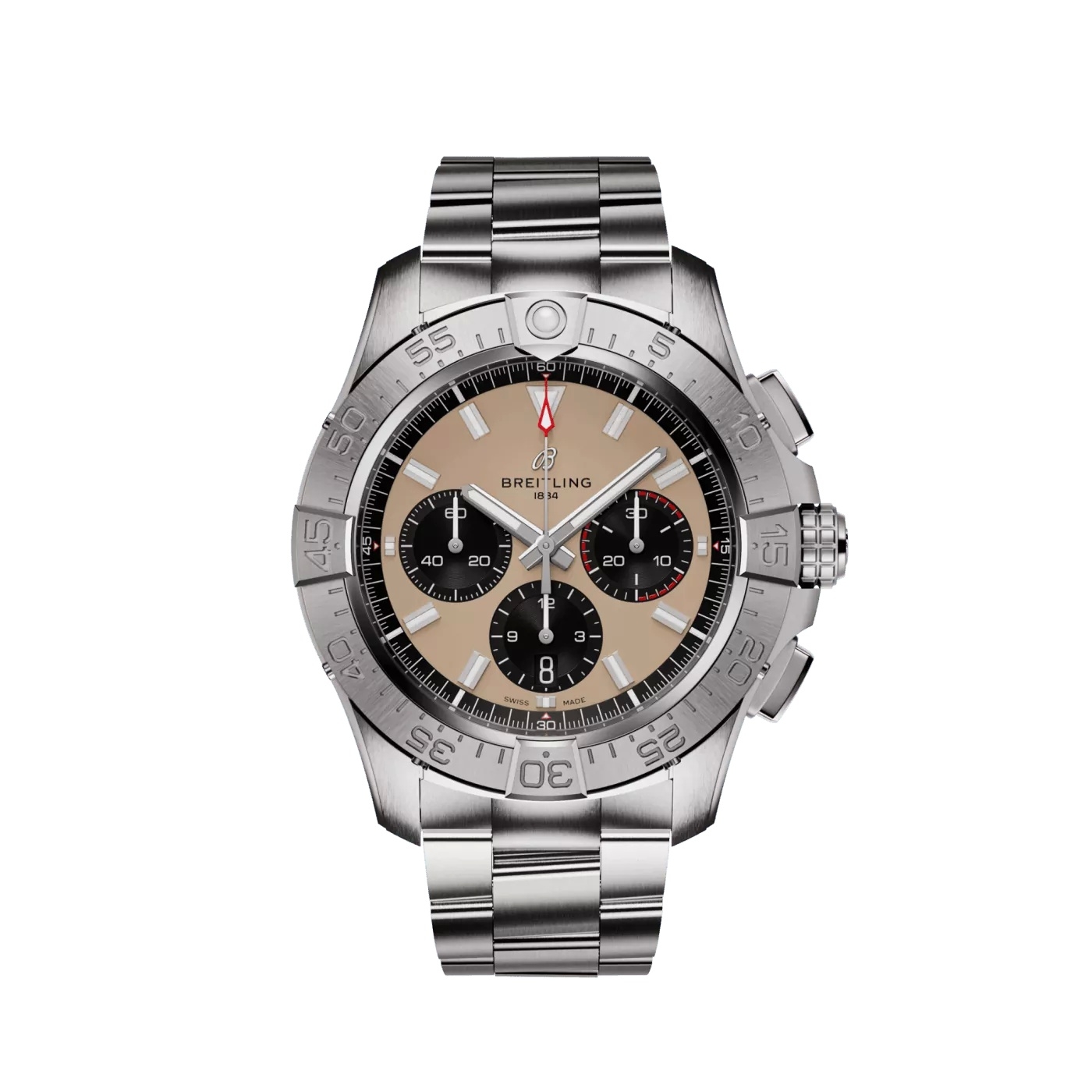 Breitling AB0147101A1A1 : Avenger B01 Chronograph 44 Stainless Steel / Sand / Bracelet