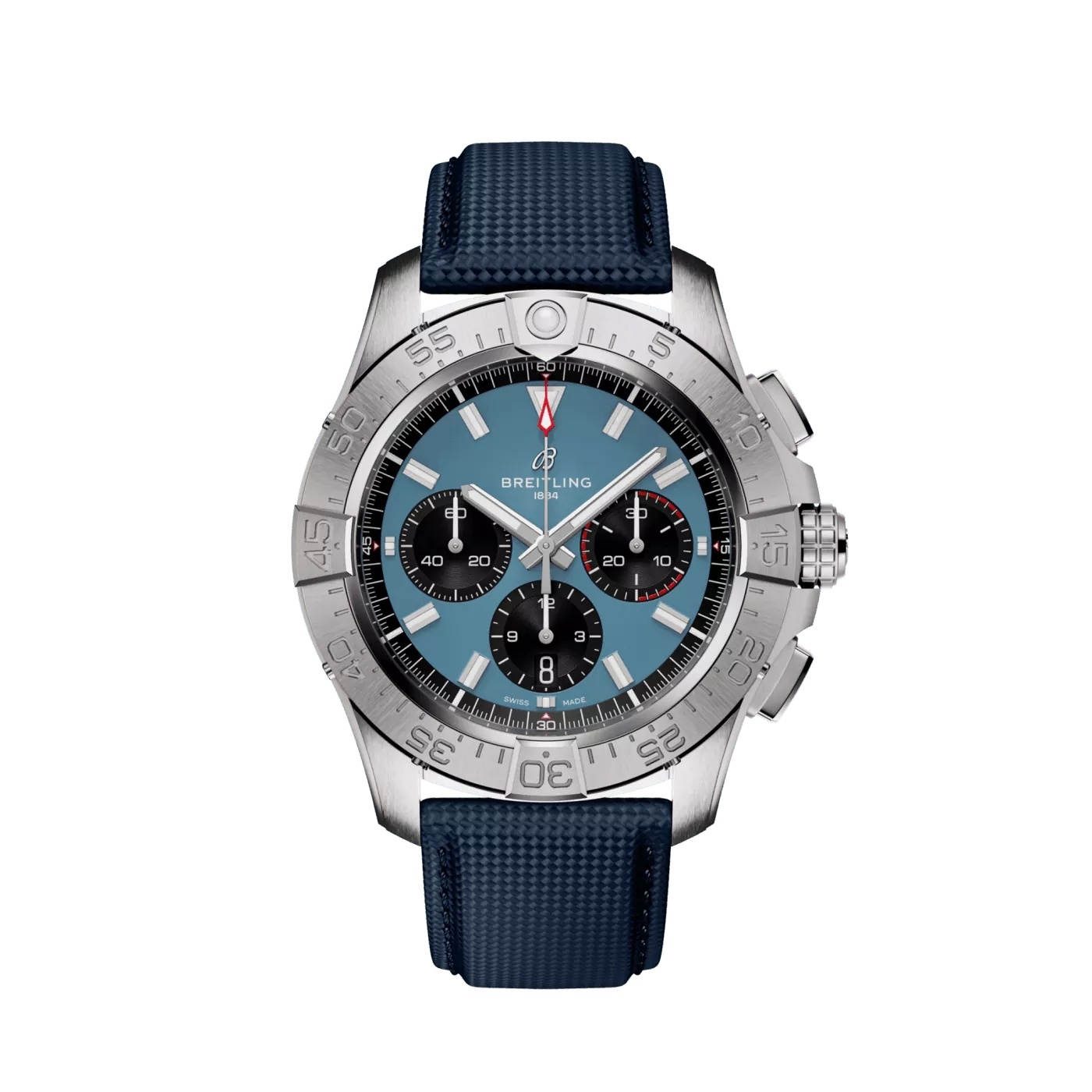 Breitling AB0147101C1X1 : Avenger B01 Chronograph 44 Stainless Steel / Blue / Strap