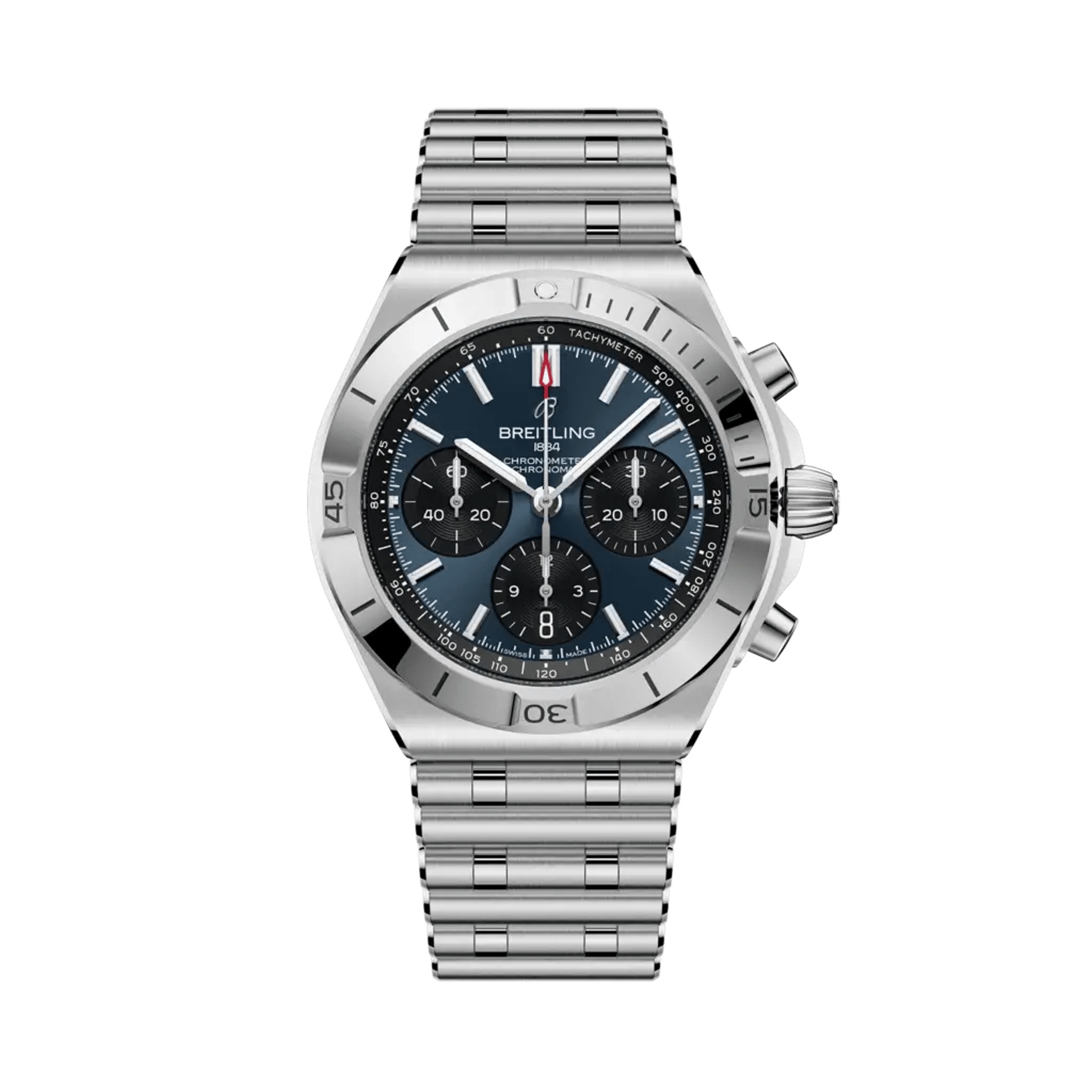 Breitling AB0158101C1A1 : Chronomat B01 42 Stainless Steel / Blue / Rouleaux