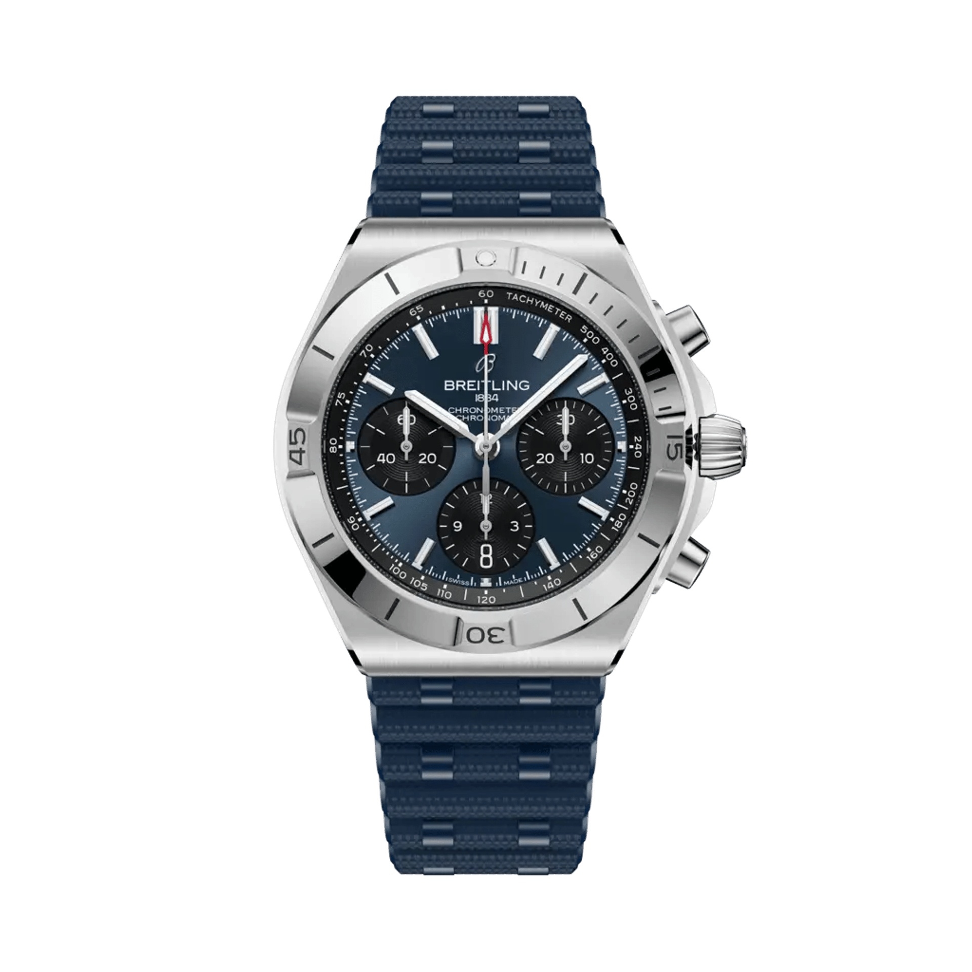 Breitling AB0158101C1S1 : Chronomat B01 42 Stainless Steel / Blue / Rubber