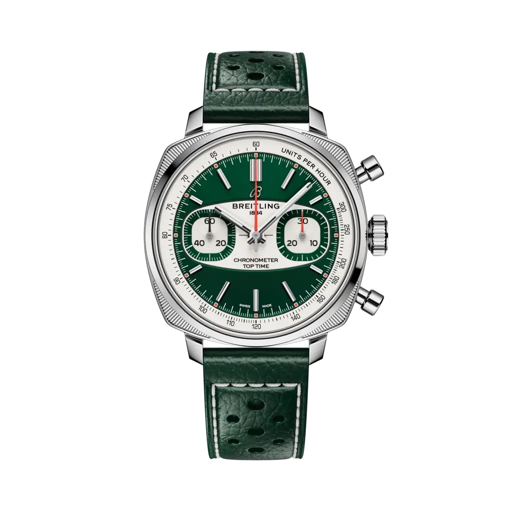 Breitling AB01771A1L1X1 : Premier Top Time B01 Racing Stainless Steel / Green