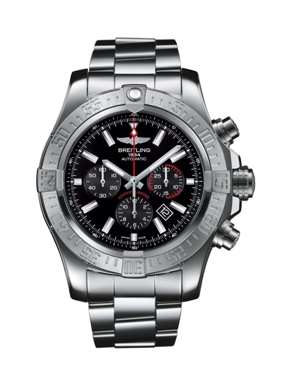 Breitling AB01901A.BF88.168A : Super Avenger 01 Stainless Steel / Volcano Black / Bracelet