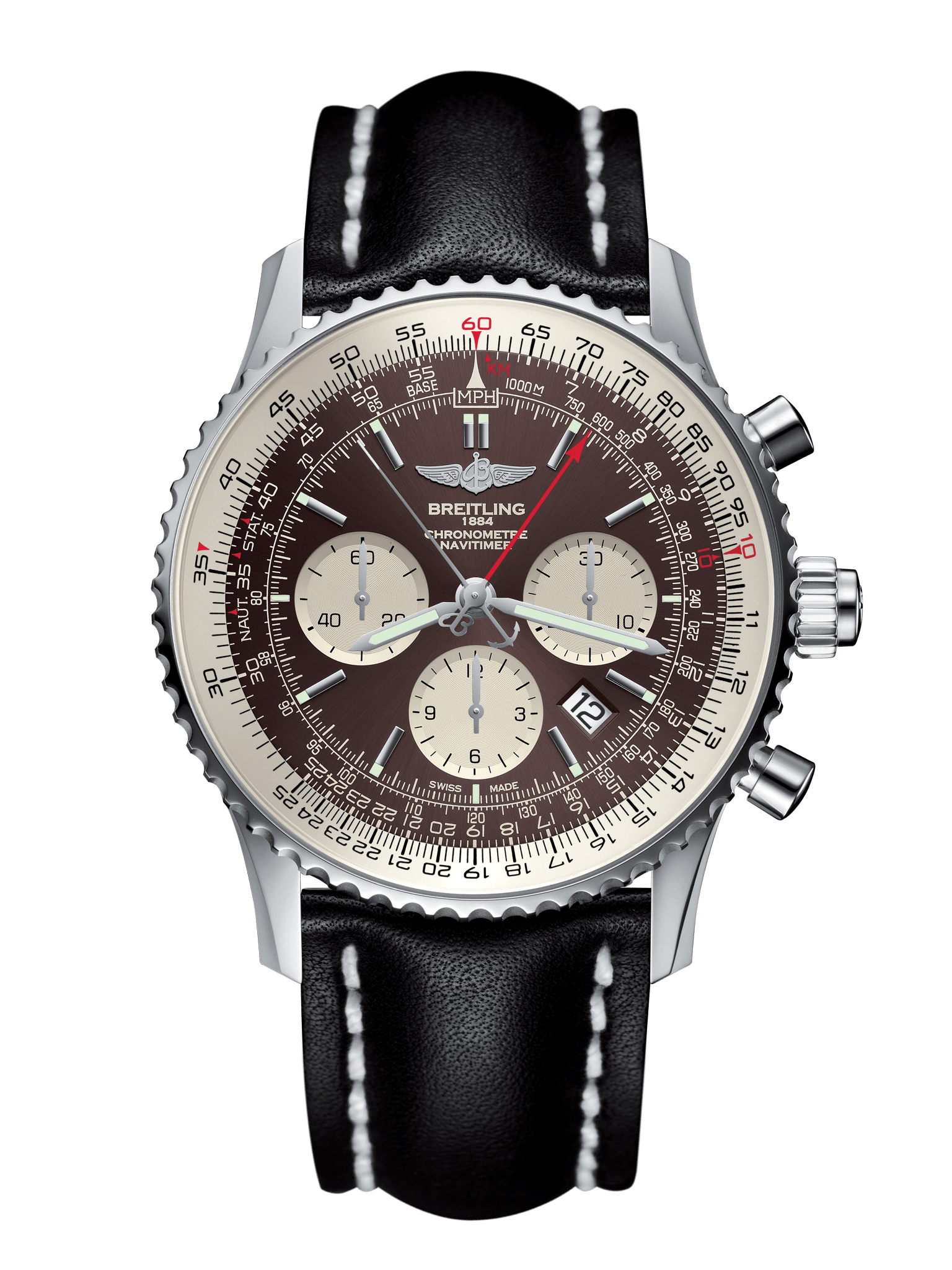 Breitling AB031021/Q615/441X/A20BA.1 : Navitimer Rattrapante Stainless Steel / Panamerican Bronze / Calf / Pin