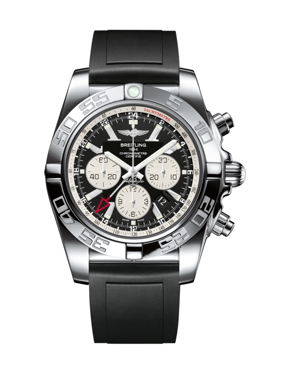 Breitling AB041012.BA69.135S : Chronomat 47 GMT Stainless Steel / Onyx Black / Rubber