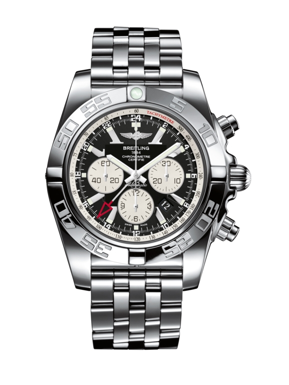 Breitling AB041012.BA69.383A : Chronomat 47 GMT Stainless Steel / Onyx Black / Bracelet