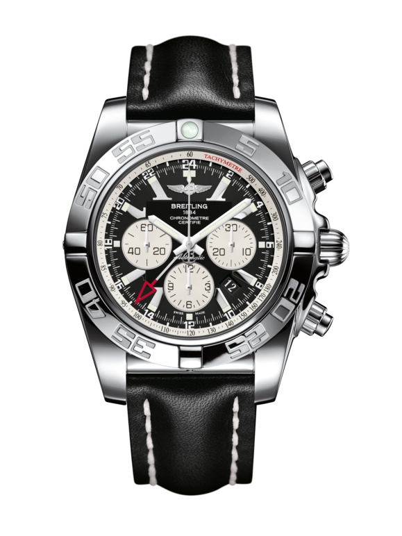 Breitling AB041012.BA69.441X : Chronomat 47 GMT Stainless Steel / Onyx Black / Calf