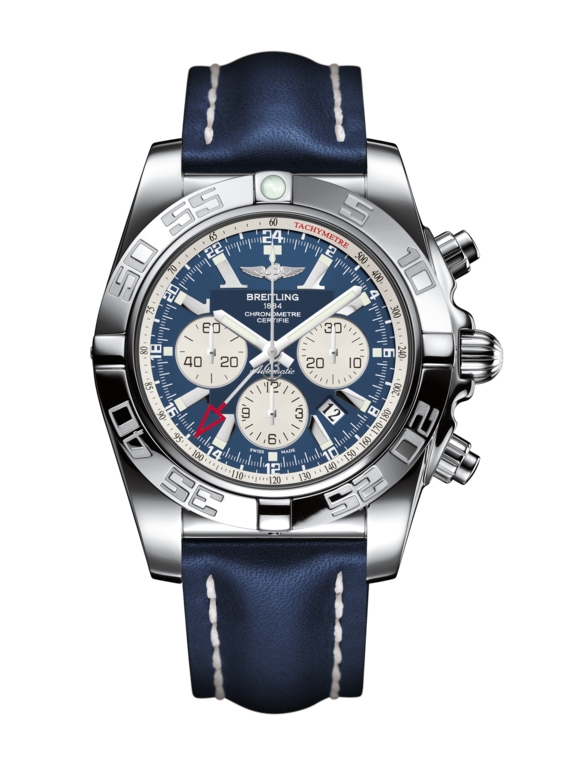 Breitling AB041012.C834.101X : Chronomat 47 GMT Stainless Steel / Metallica Blue / Calf