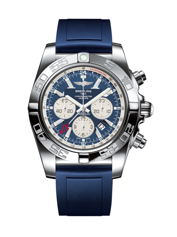 Breitling AB041012.C834.139S : Chronomat 47 GMT Stainless Steel / Metallica Blue / Rubber