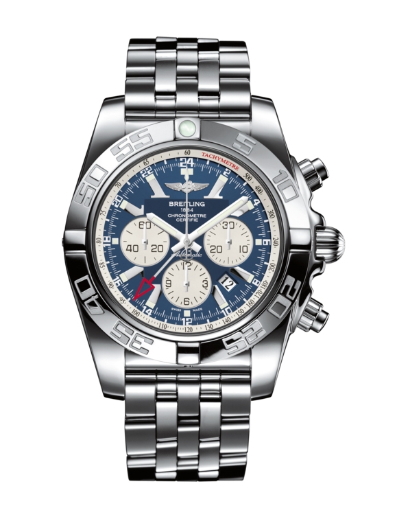 Breitling AB041012.C834.383A : Chronomat 47 GMT Stainless Steel / Metallica Blue /