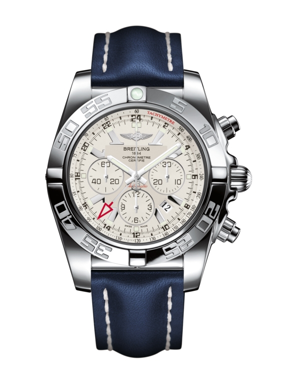 Breitling AB041012.G719.101X : Chronomat 47 GMT Stainless Steel / Sierra Silver / Calf