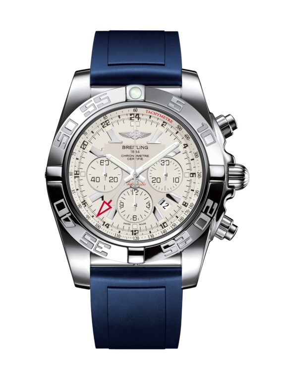 Breitling AB041012.G719.139S : Chronomat 47 GMT Stainless Steel / Sierra Silver / Rubber