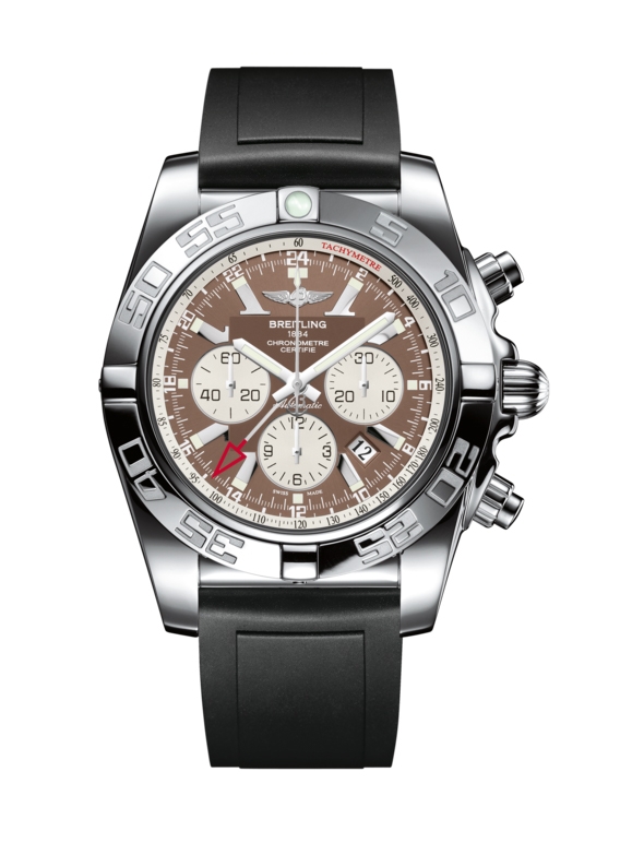 Breitling AB041012.Q586.135S : Chronomat 47 GMT Stainless Steel / Metallica Brown / Rubber