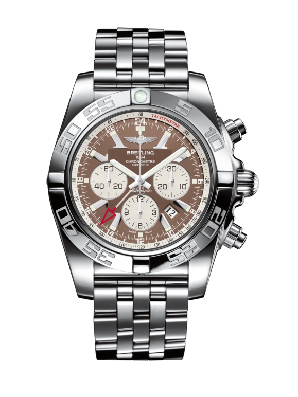 Breitling AB041012.Q586.383A : Chronomat 47 GMT Stainless Steel / Metallica Brown /  Bracelet
