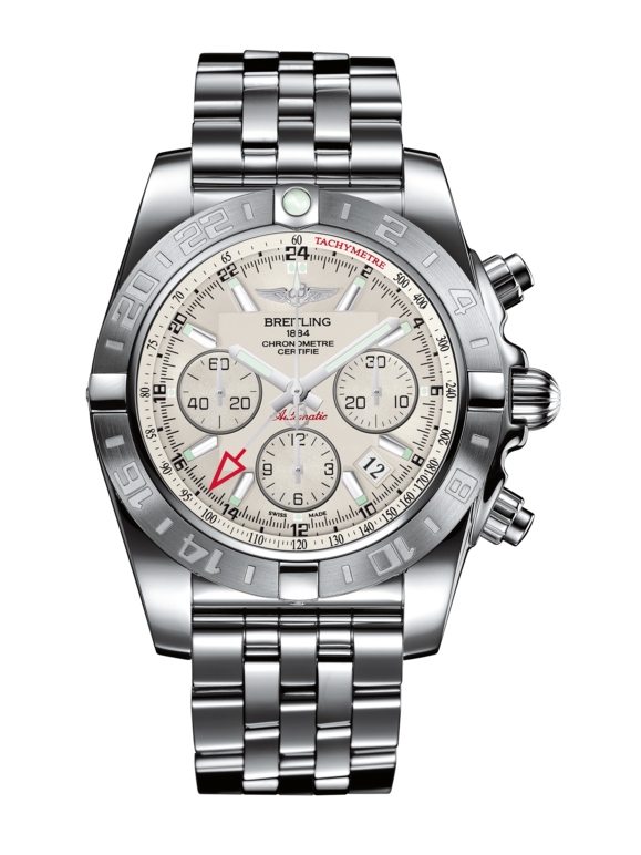 Breitling AB042011.G745.375A : Chronomat 44 GMT Stainless Steel / Sierra Silver / Bracelet