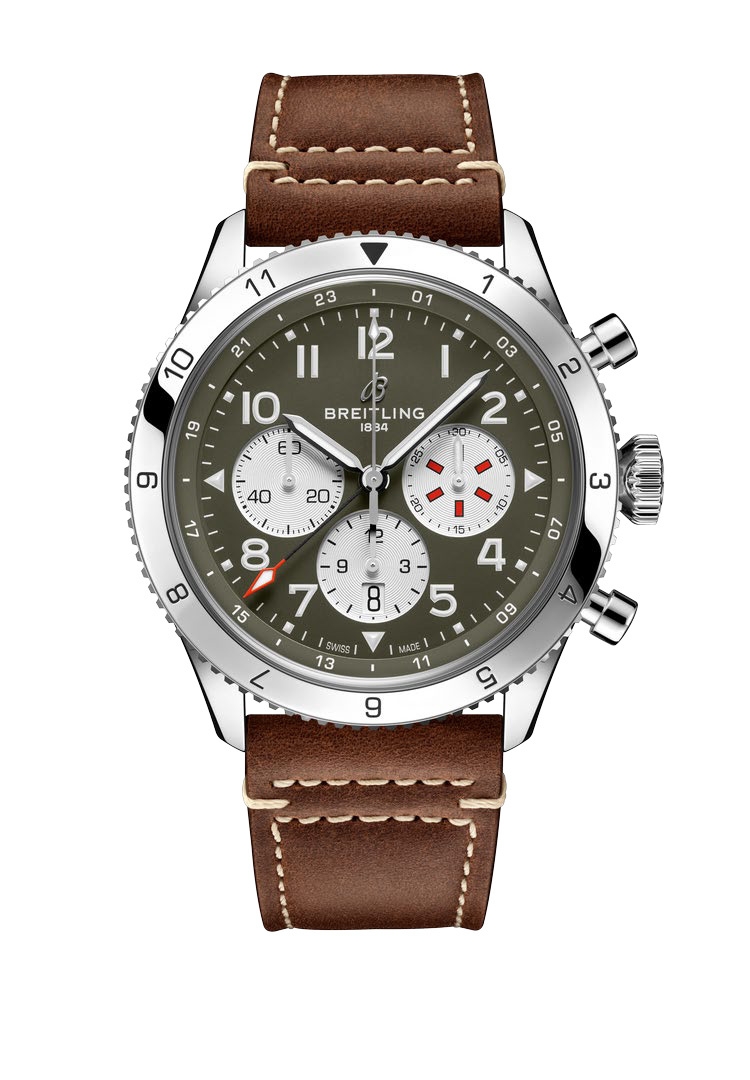 Breitling AB04452A1L1X1 : Super AVI B04 Chronograph GMT 46 Curtiss Warhawk