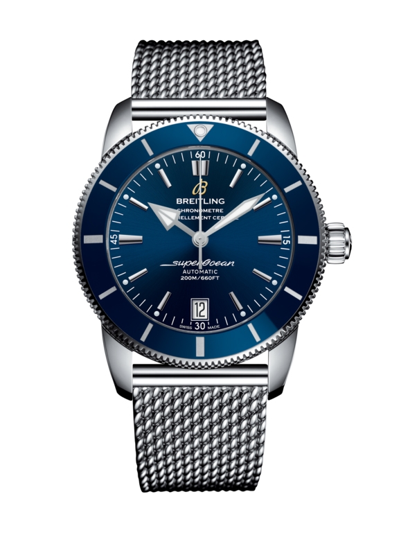 Breitling AB2010161C1A1 : Superocean Heritage II 42 Stainless Steel / Blue / Blue / Bracelet