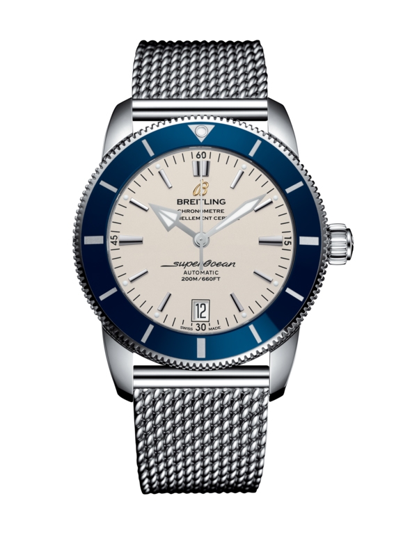 Breitling AB201016/G827/154A : Superocean Heritage II 42 Stainless Steel / Blue / Silver / Bracelet