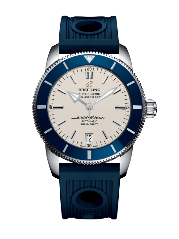 Breitling AB201016/G827/211S/A20S.1 : Superocean Heritage II 42 Stainless Steel / Blue / Silver / Rubber / Pin