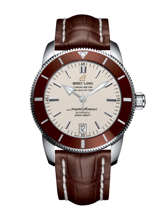 Breitling AB201033.G827.739P : Superocean Heritage II 42 Stainless Steel / Bronze / Silver / Croco