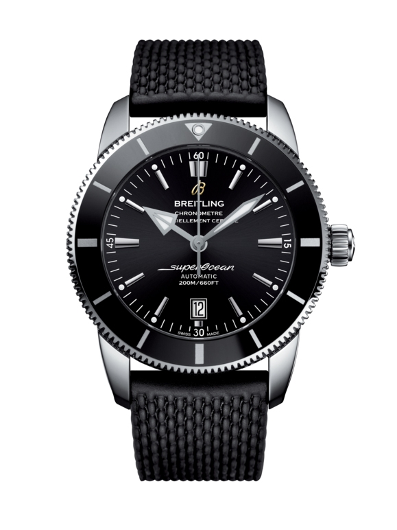 Breitling AB2020121B1S1 : Superocean Heritage II 46 Stainless Steel / Black / Black / Rubber / Folding