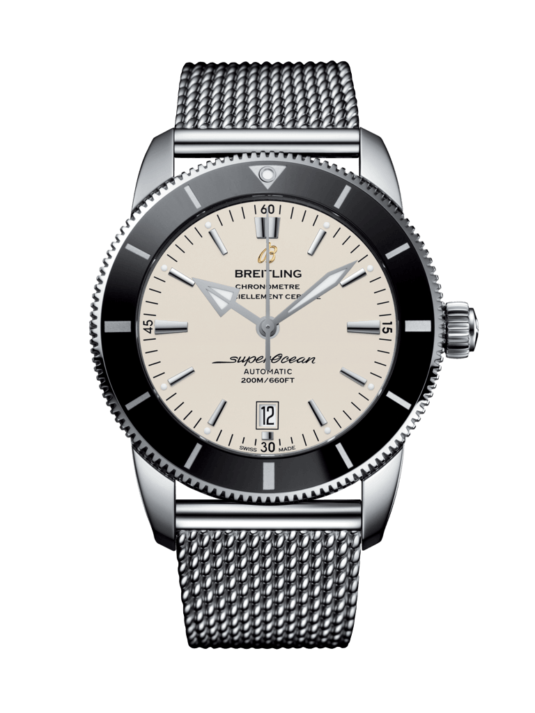 Breitling AB202012/G828/152A : Superocean Heritage II 46 Stainless Steel / Black / Silver / Bracelet
