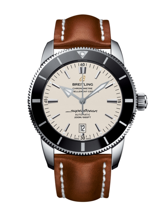 Breitling AB202012/G828/439X/A20BA.1 : Superocean Heritage II 46 Stainless Steel / Black / Silver / Calf / Pin