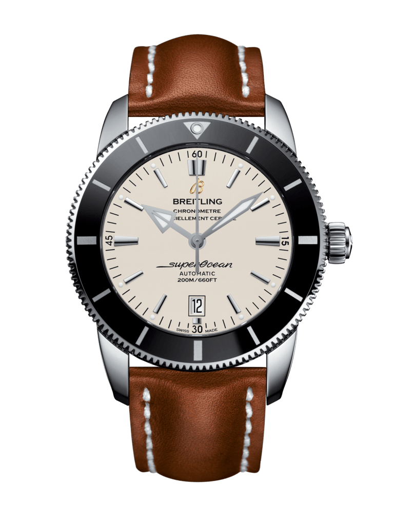 Breitling AB202012/G828/440X/A20D.1 : Superocean Heritage II 46 Stainless Steel / Black / Silver / Calf / Folding