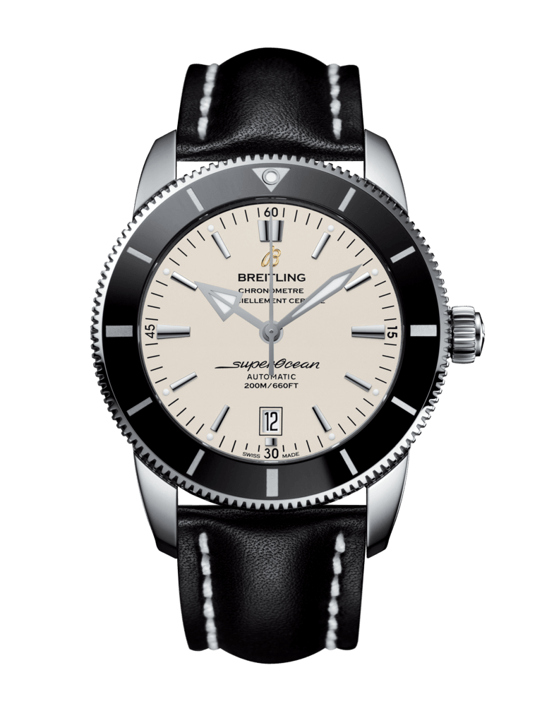 Breitling AB202012/G828/441X/A20BA.1 : Superocean Heritage II 46 Stainless Steel / Black / Silver / Calf / Pin