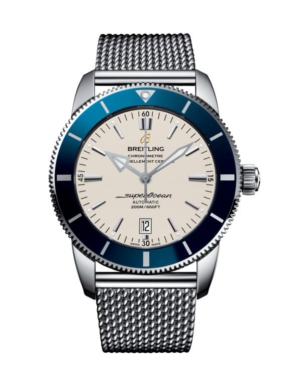 Breitling AB202016/G828/152A : Superocean Heritage II 46 Stainless Steel / Blue / Silver / Milanese