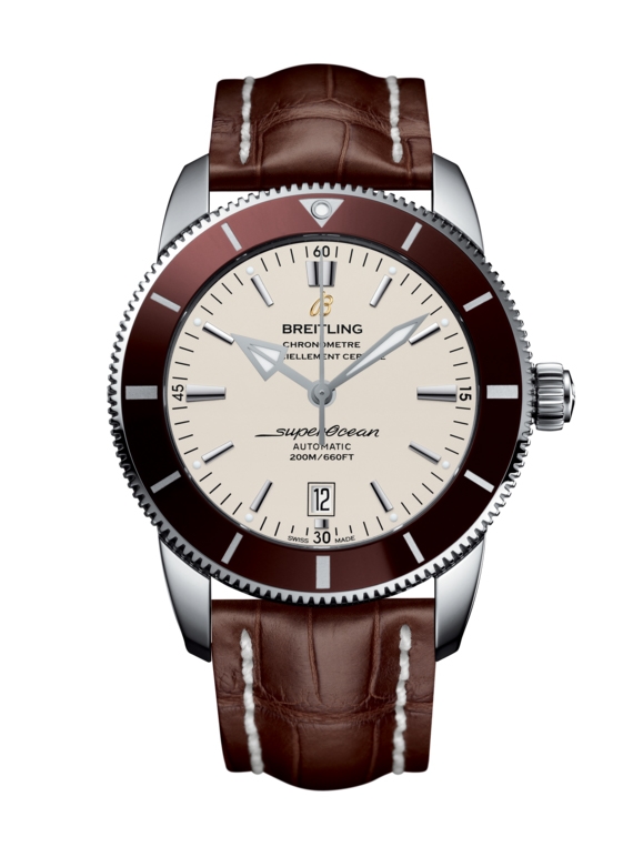 Breitling AB202033/G828/756P/A20BA.1 : Superocean Heritage II 46 Stainless Steel / Bronze / Silver / Croco / Pin