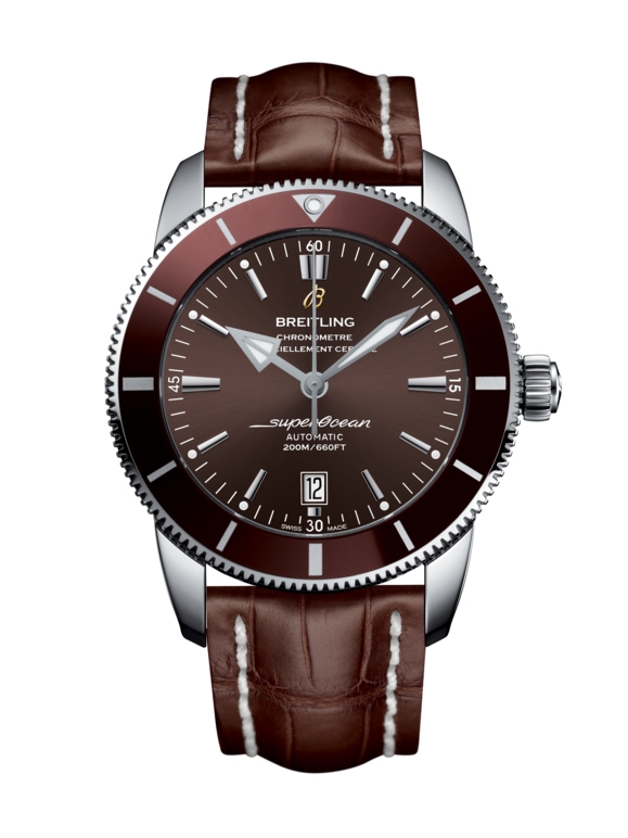 Breitling AB202033/Q618/756P/A20BA.1 : Superocean Heritage II 46 Stainless Steel / Bronze / Bronze / Croco / Pin